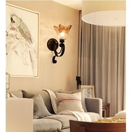 Wall Lamp Simple Living Room Light Iron Decorative Bedroom Bedside Lamp Corridor Lamp