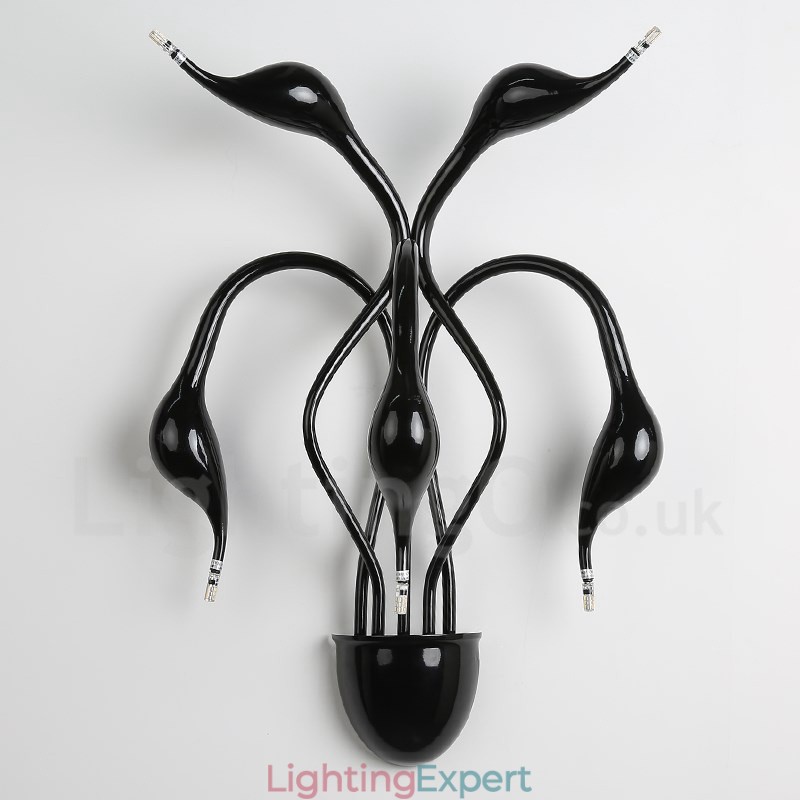 Swan Head Modern Contemporary Multi Colours Ambient Light Wall Sconces Wall Light