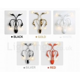 Swan Head Modern Contemporary Multi Colours Ambient Light Wall Sconces Wall Light