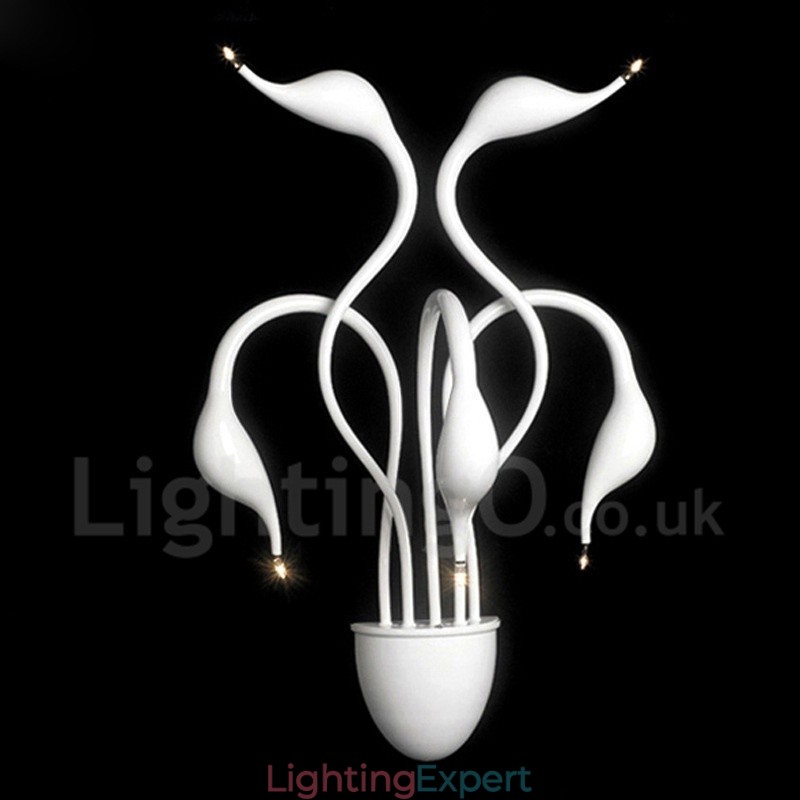 Swan Head Modern Contemporary Multi Colours Ambient Light Wall Sconces Wall Light