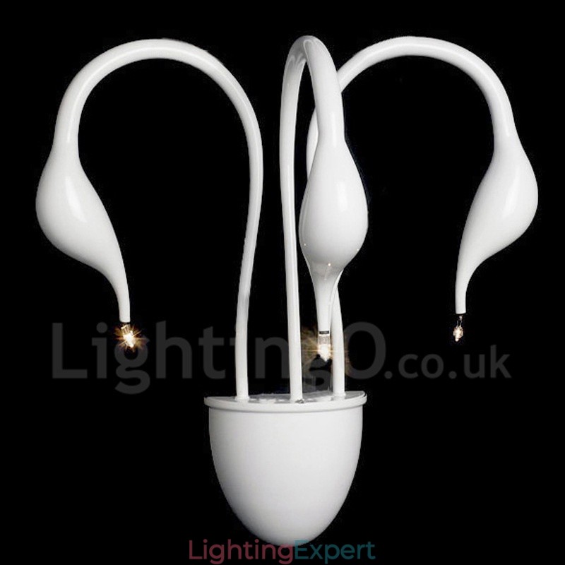 Swan Head Modern Contemporary Multi Colours Ambient Light Wall Sconces Wall Light