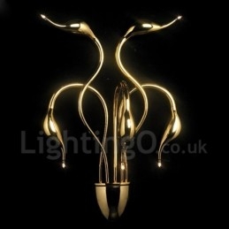 Swan Head Modern Contemporary Multi Colours Ambient Light Wall Sconces Wall Light