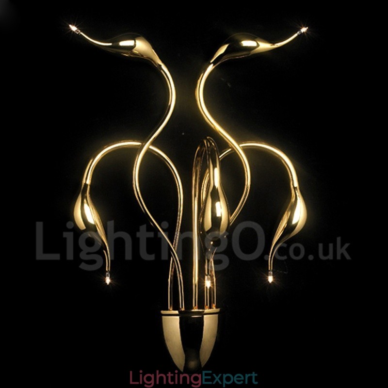 Swan Head Modern Contemporary Multi Colours Ambient Light Wall Sconces Wall Light