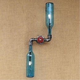 Rustic Lodge Brass Feature for Ambient Light Wall Sconces Wall Light Blue