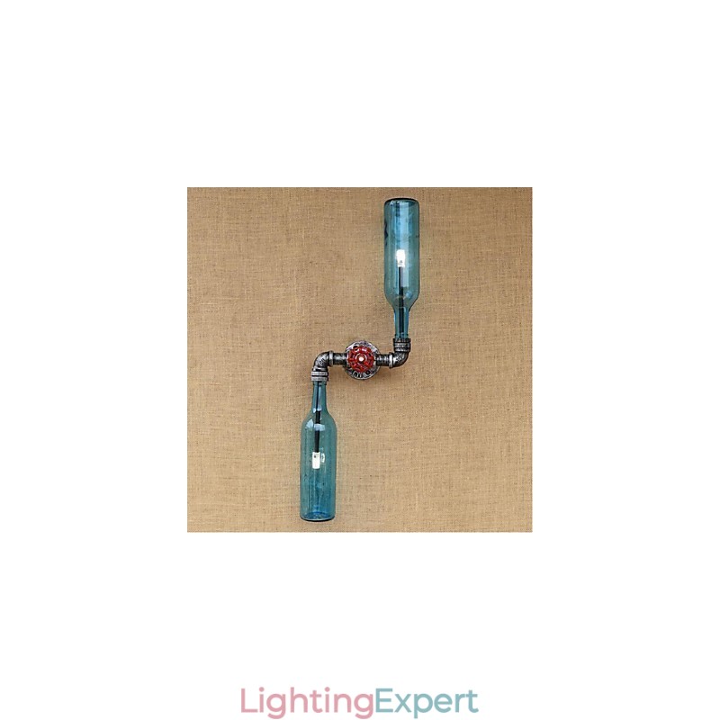 Rustic Lodge Brass Feature for Ambient Light Wall Sconces Wall Light Blue