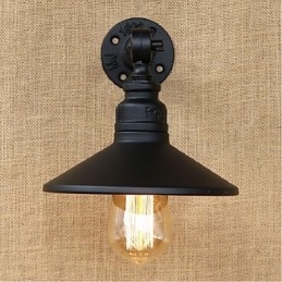 Industrial Style Nordic Water Pipe Wall Lamp Wall Light Black