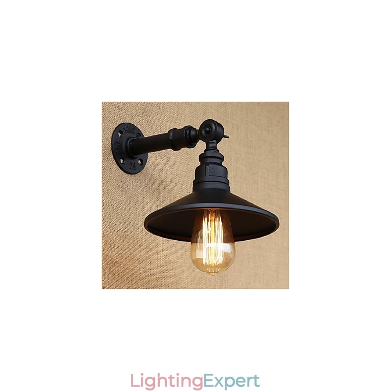 Industrial Style Nordic Water Pipe Wall Lamp Wall Light Black