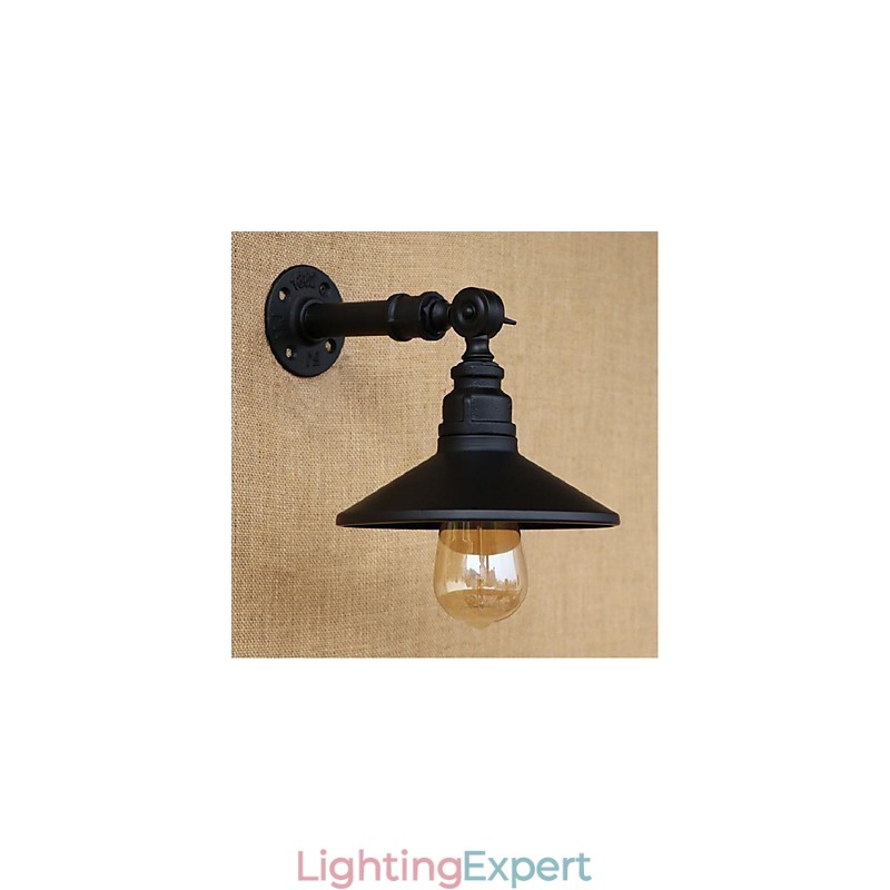 Industrial Style Nordic Water Pipe Wall Lamp Wall Light Black