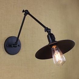 Rustic Lodge Painting Feature for Mini Style Swing Arm Downlight Wall Sconces
