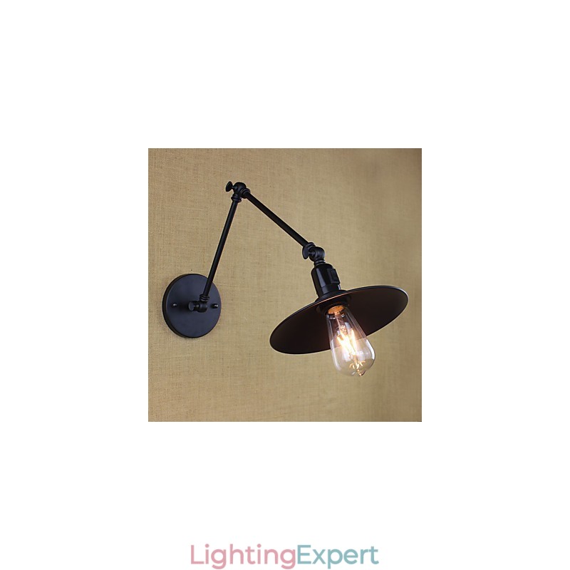 Rustic Lodge Painting Feature for Mini Style Swing Arm Downlight Wall Sconces