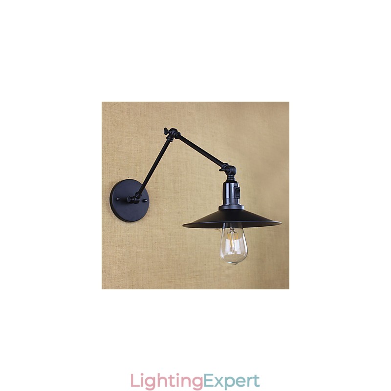 Rustic Lodge Painting Feature for Mini Style Swing Arm Downlight Wall Sconces