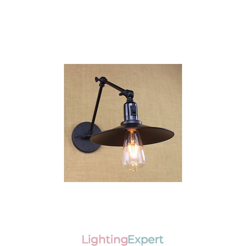 Rustic Lodge Painting Feature for Mini Style Swing Arm Downlight Wall Sconces