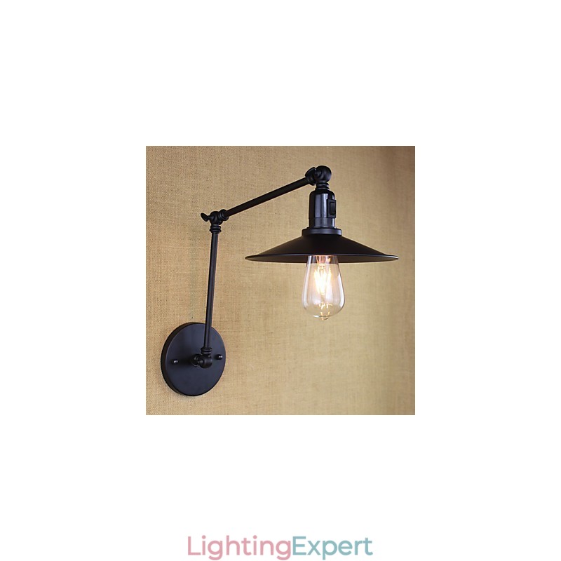 Rustic Lodge Painting Feature for Mini Style Swing Arm Downlight Wall Sconces