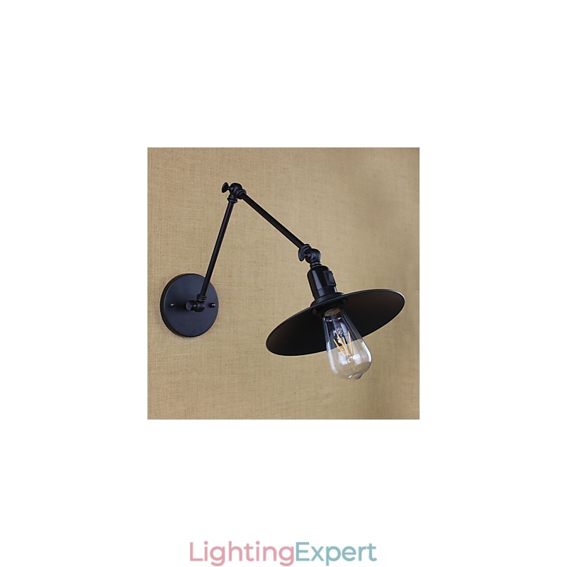 Rustic Lodge Painting Feature for Mini Style Swing Arm Downlight Wall Sconces