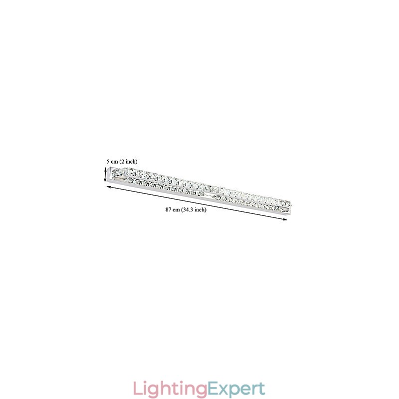 Long High Quality Mirror Lamp Bathroom Lights Metal and Crystal Wall Light