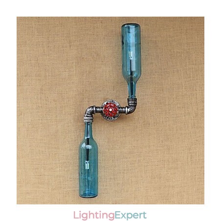Wrought Iron Loft The Bottle Pipe Bottle Wall Lamp Shelf Wrought Iron Loft The Bottle Pipe Bottle Wall Lamp Shelf