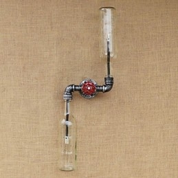 Wrought Iron Loft The Bottle Pipe Bottle Wall Lamp Shelf