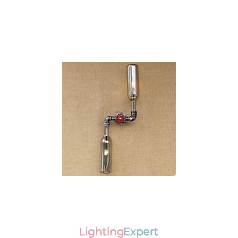 Wrought Iron Loft The Bottle Pipe Bottle Wall Lamp Shelf