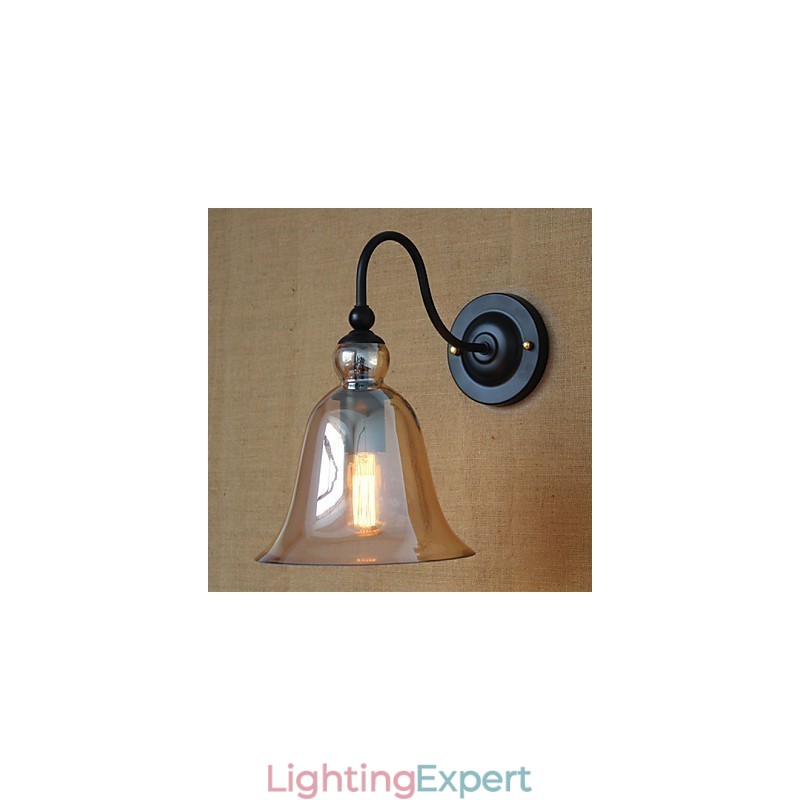 American Rural Countryside Minimalist Living Room Hallway Decorated Glass Wall Sconce