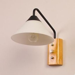 Japanese Korean Aisle Porch Stairs Bedroom Bedside Lamp Wall Lamp Glass Wood