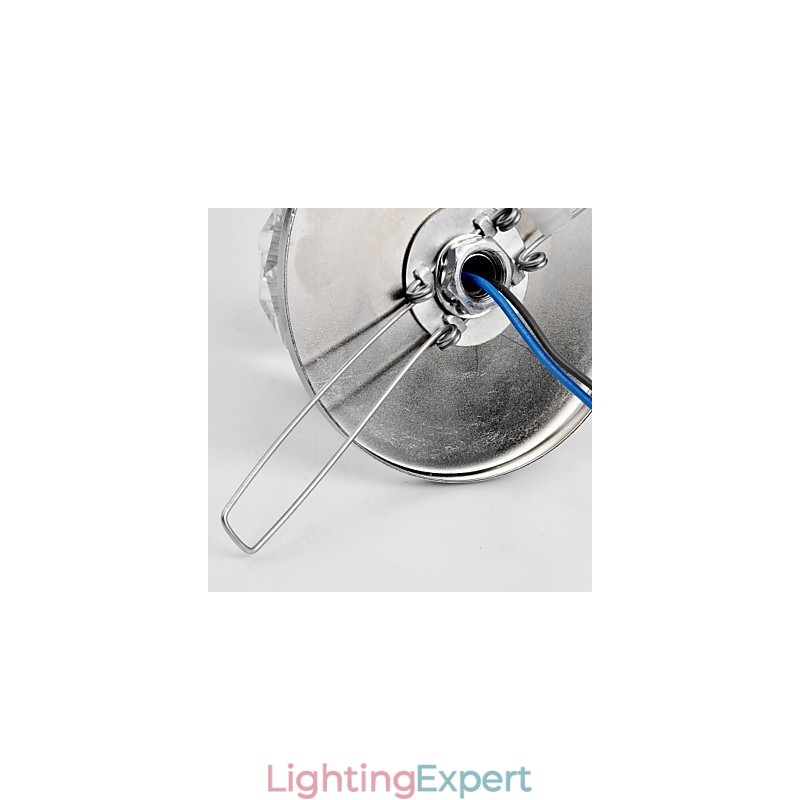 Modern Contemporary Crystal Mini Style Chrome Metal Flush Mount