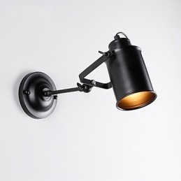 Vintage Black Metal Loft Wall Sconce Living Room Dining Room Hallway Cafe Bars Bar Wall Lamp