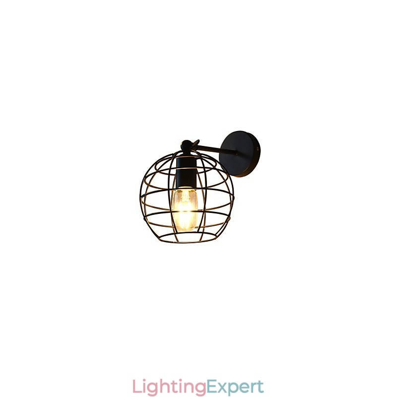 Bricks Hollow Round Iron Wall Lamp Dumb Black American Decoration Lightsaber Lamp On Wall