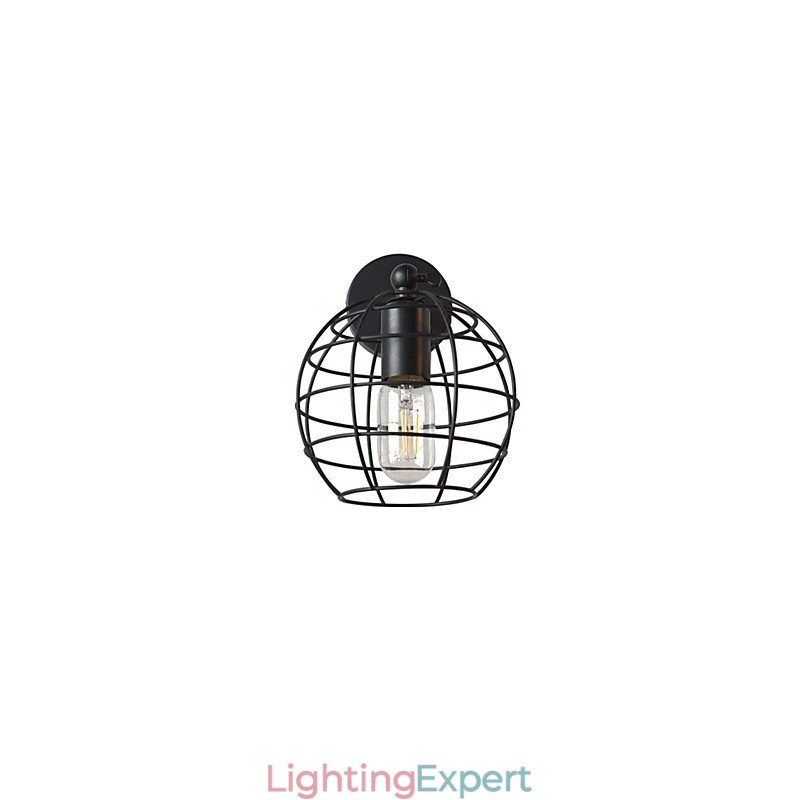 Bricks Hollow Round Iron Wall Lamp Dumb Black American Decoration Lightsaber Lamp On Wall