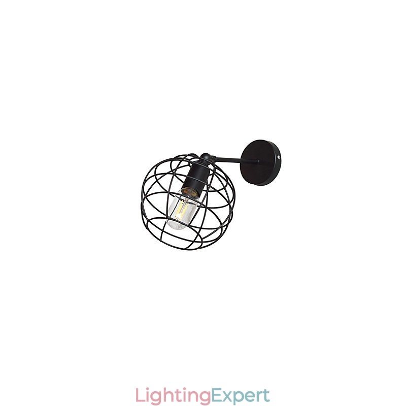 Bricks Hollow Round Iron Wall Lamp Dumb Black American Decoration Lightsaber Lamp On Wall
