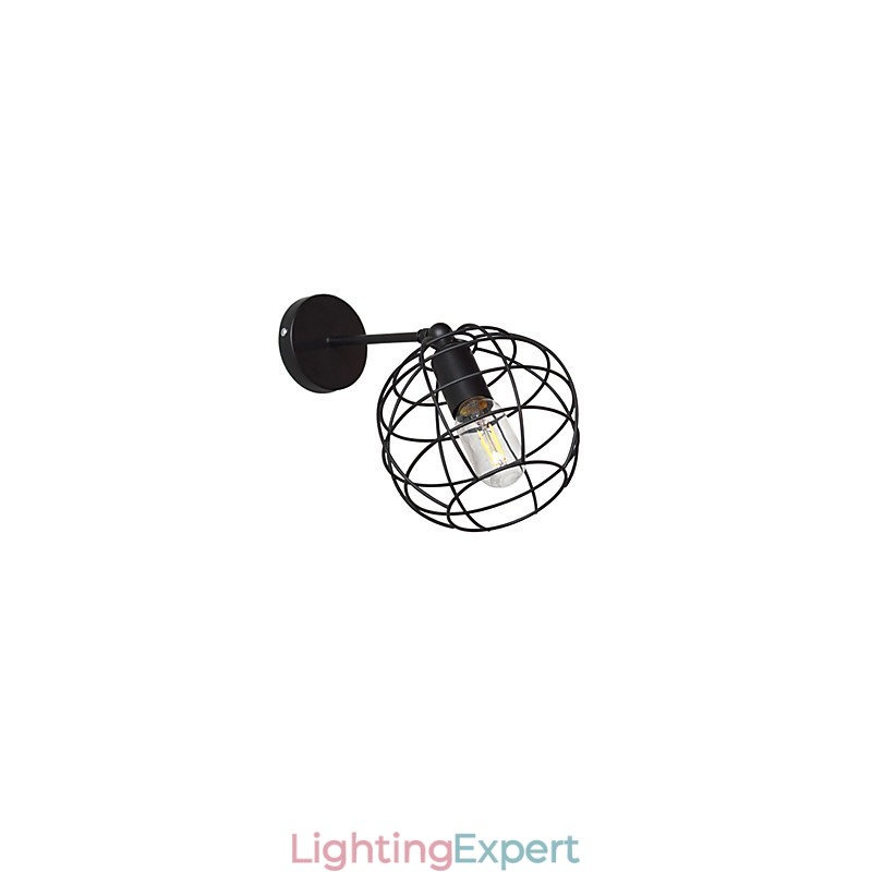 Bricks Hollow Round Iron Wall Lamp Dumb Black American Decoration Lightsaber Lamp On Wall