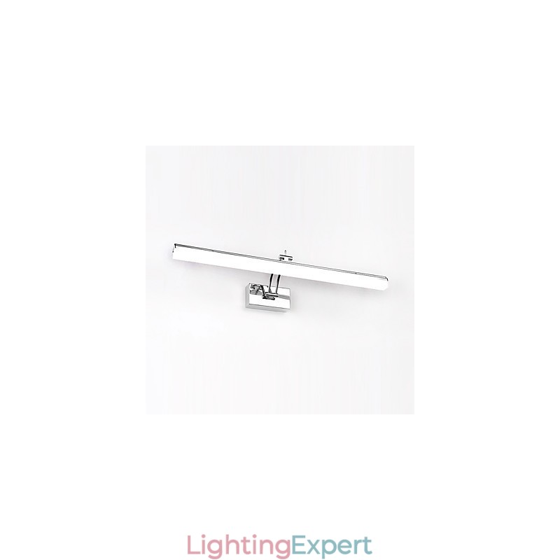 Integrated Modern Contemporary Chrome Feature for Ambient Light Bathroom Lighting Wall Light