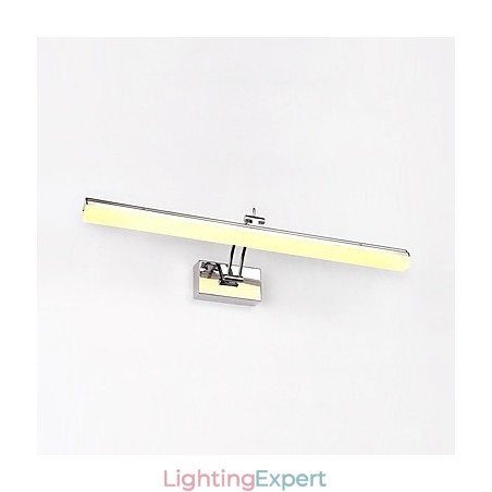 Integrated Modern Contemporary Chrome Feature for Ambient Light Bathroom Lighting Wall Light