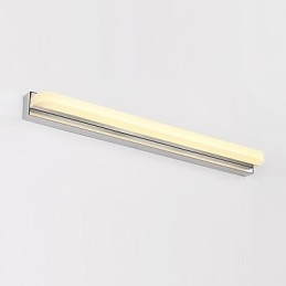 Integrated Modern Contemporary Chrome Feature for Ambient Light Bathroom Lighting Wall Light