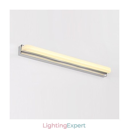 Integrated Modern Contemporary Chrome Feature for Ambient Light Bathroom Lighting Wall Light