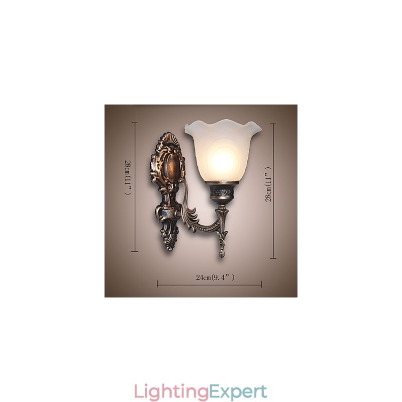 European Style Retro Wall Lamp Hotel Corridor Lamp Corridor light Mirror Front lamp Single Head Bedside Lamp