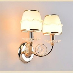 Modern Contemporary Electroplated Feature for Crystal Swing Arm Eye Protection Ambient Light Wall LightsWall