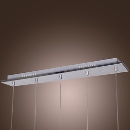 Modern Contemporary Island Crystal Chrome Pendant Light