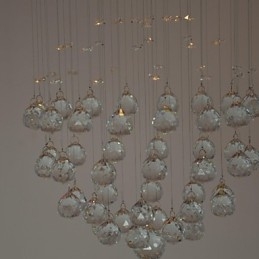 Traditional Classic Crystal Chrome Metal Flush Mount