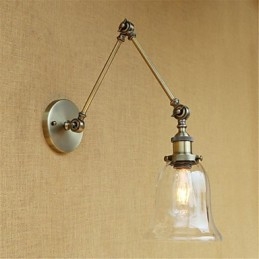 Country Retro Electroplated Feature for Mini Style Eye Protection Ambient Light Swing Arm Lights Wall