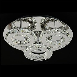 Modern Contemporary Chrome Metal Flush Mount