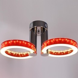 WarmWhite White Acrylic Red Chandelier with 2 Light
