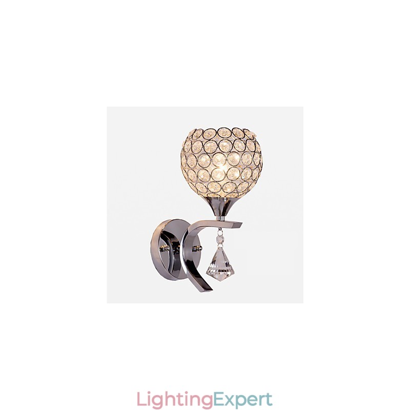 Max Crystal Modern Contemporary Electroplated Feature for Crystal Ambient Light Wall Sconces Wall Light