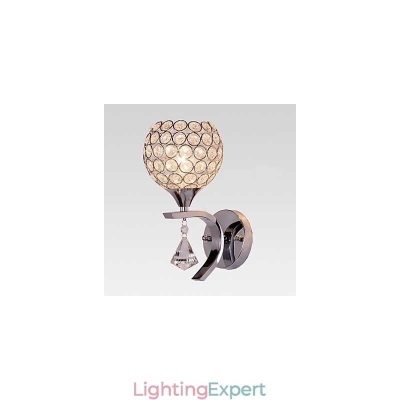 Max Crystal Modern Contemporary Electroplated Feature for Crystal Ambient Light Wall Sconces Wall Light