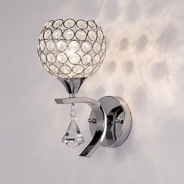Max Crystal Modern Contemporary Electroplated Feature for Crystal Ambient Light Wall Sconces Wall Light
