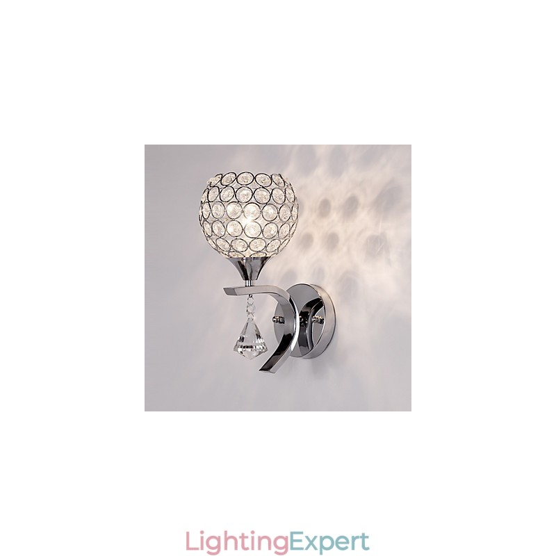 Max Crystal Modern Contemporary Electroplated Feature for Crystal Ambient Light Wall Sconces Wall Light
