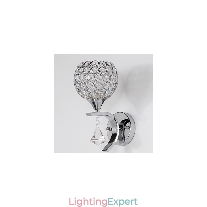 Max Crystal Modern Contemporary Electroplated Feature for Crystal Ambient Light Wall Sconces Wall Light