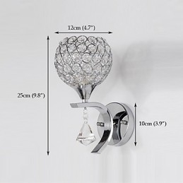 Max Crystal Modern Contemporary Electroplated Feature for Crystal Ambient Light Wall Sconces Wall Light