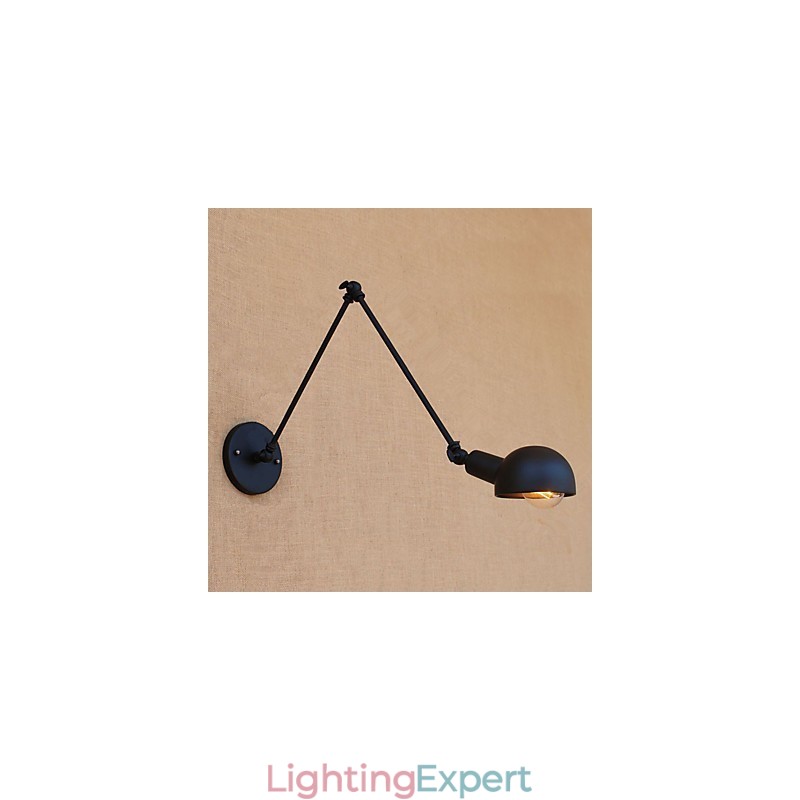 Simple Vintage Country Painting Feature for Mini Style Swing Arm Eye Protection Ambient Light Wall Sconces