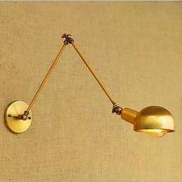 Simple Vintage Country Painting Feature for Mini Style Swing Arm Eye Protection Ambient Light Wall Sconces