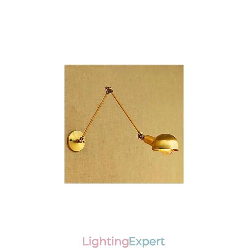 Simple Vintage Country Painting Feature for Mini Style Swing Arm Eye Protection Ambient Light Wall Sconces